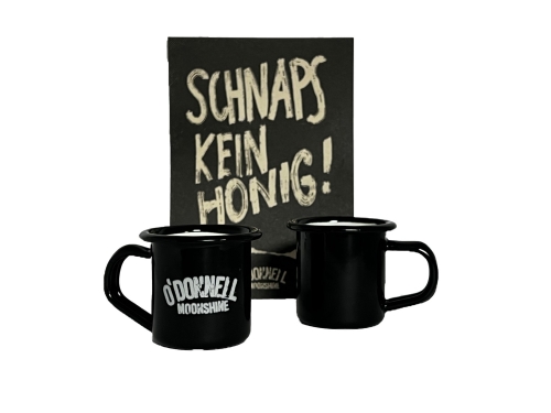 O´Donnell Emaille Mini-Tasse 50ml, schwarz (1 Stück)