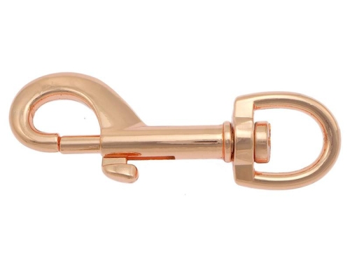 Karabinerhaken 70mm, für Seile bis 15mm, Roségold-Optik