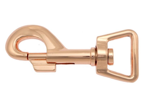 Karabinerhaken 82mm, für Bänder bis 20mm, Roségold-Optik
