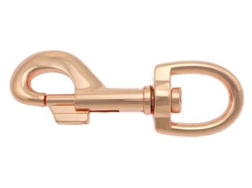 Karabinerhaken 86mm, für Seile bis 20mm, Roségold-Optik