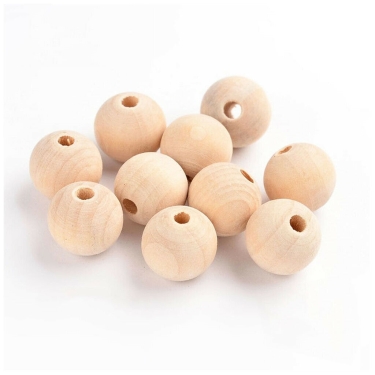 Round Wood Spacer Perlen für die Schmuckherstellung, 10mm