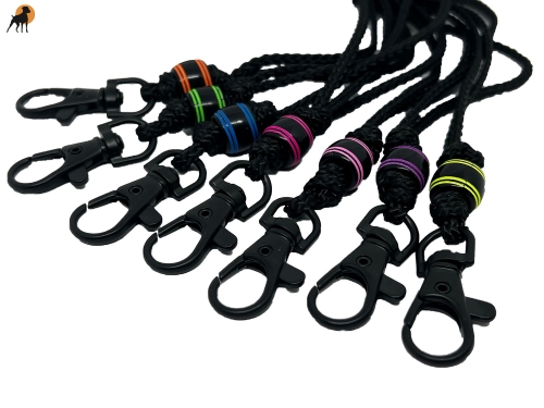 HWP Nylon Pfeifenband Alpha Smart 3mm mit Acrylperle und Karabiner