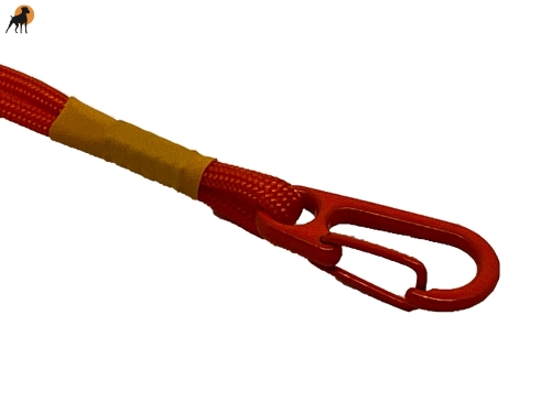 HWP Paracord Pfeifenband Alpha1, mit pulverbeschichtetem Federhaken, 4mm x 50cm, einfarbig
