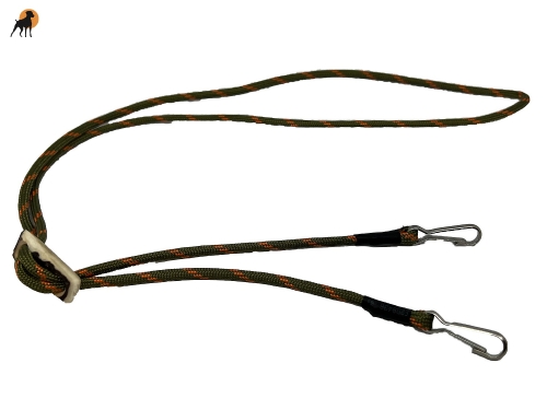 Pfeifenband Twin für 2 Pfeifen, 4mm, mit Schieber aus Hirschhorn