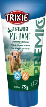 Premio Einweg-Tube Hunde-Hanf-Leberwurst, 75g
