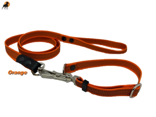 HWP Jagd- und Befreiungsleine gummiert mit Handschlaufe, 120cm