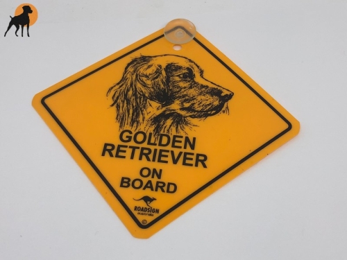 Roadsign Hundeschild Golden Retriever