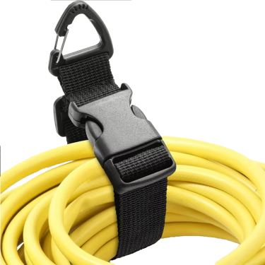 Schleppleinen-Organizer mit PVC-Verschluß und Clip aus Gurtband 25mm