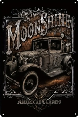 Moonshine Vintage Blechschild American Classic, Metall, ca. 30 x 20cm