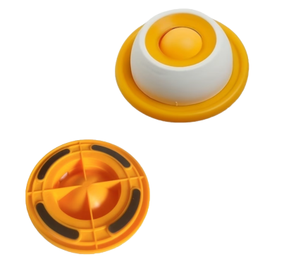 Schleckball 12cm, für kleine Hunde und Welpen, orange/weiß