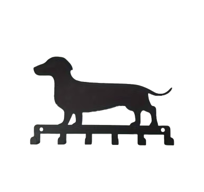 Schlüsselbrett Dackel 2, 6 Haken, ca. 22,5 x 14cm