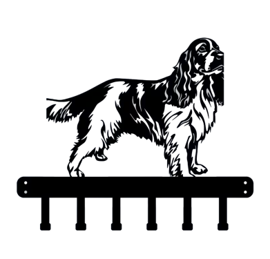 Schlüsselbrett Springer Spaniel, 6 Haken, ca. 20cm