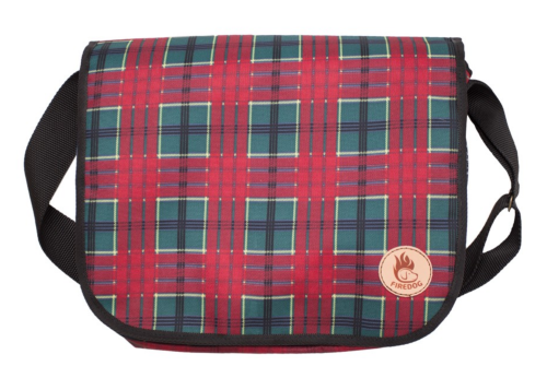 Firedog Dummytasche L rot Schottenkaro