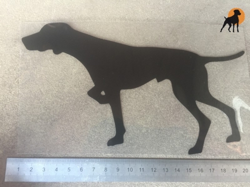 Vinyl Aufkleber Silhouette Magyar Vizsla 1, ca. 21 x 13cm, Wetterfest, schwarz