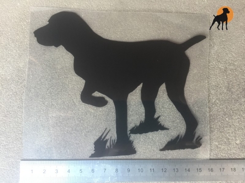 Vinyl Aufkleber Silhouette Weimaraner 2, ca. 15 x 13cm, Wetterfest, schwarz