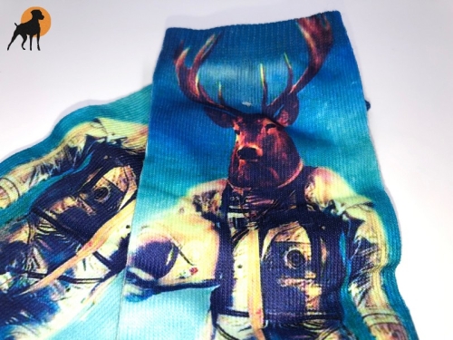 Sneaker-Motivsocken, Motiv: Astro-Hirsch, Einheitsgröße bis Gr. 37/40