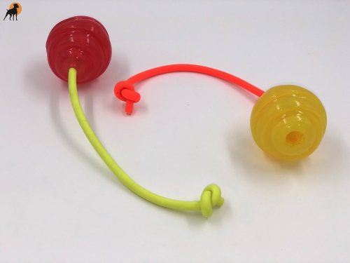 TPS Motivations-Spielzeug Ball Strong 6cm mit Biothane Wurfseil