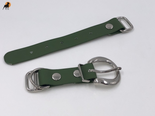 TPU Paracord Adapter 25mm mit Bogenschnalle abgerundet, chrom