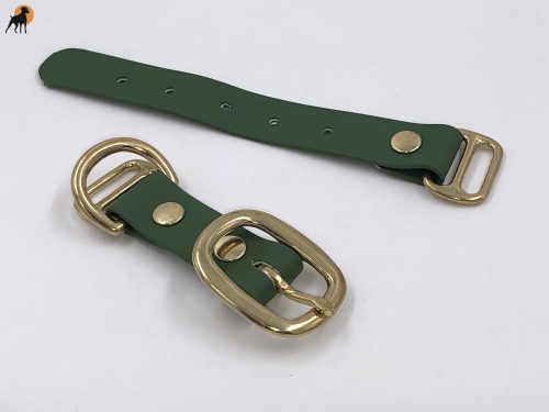 TPU Paracord Adapter Basic 25mm mit Dornschnalle Oval, Messing