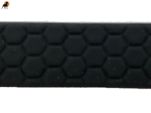 HWP TPU Hexa Maßhalsband FUN 13mm, gummiert, mit PVC Verschluß, schwarz
