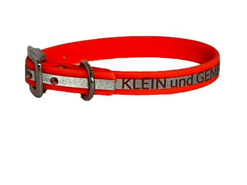 TPU Reflective Halsband Classic 1, mit Lasergravur, Breite: 12mm