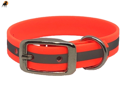 TPU Reflect Warnhalsband mit Dornnalle rund, Breite: 16mm, Signalorange