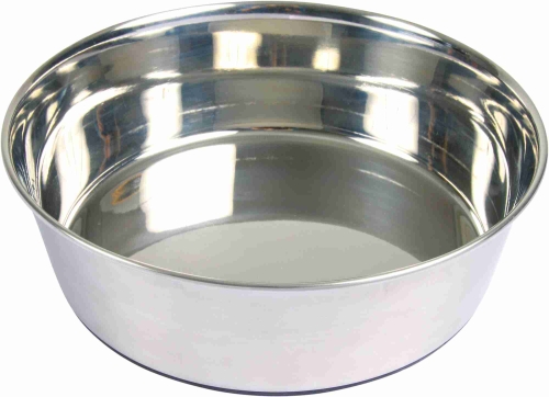 Edelstahlnapf mit rutschfestem Gummiboden, 2,5 l x 24cm