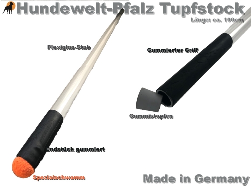 Hundewelt-Pfalz Tupfstock aus Acryl, Länge: ca.105cm