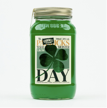 O'Donnell Moonshine Likör Waldmeister St. Patrick´s Day, (20% vol.), 700ml - Glas, OHNE Ausgießer