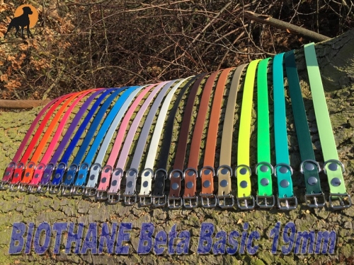Biothane Beta Halsband Basic, Breite: 19mm