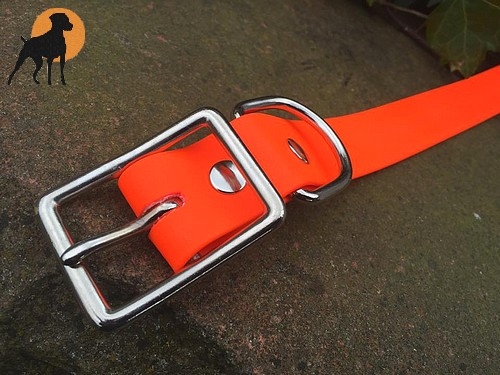 Biothane Beta Halsband XL Basic, 30mm, Signalorange