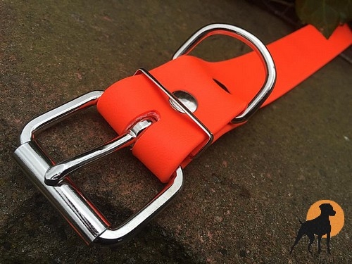 Biothane Beta Halsband XXL Basic, 38mm, Signalorange