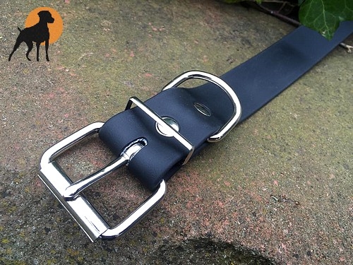 Biothane Beta Halsband XXL Basic, 38mm, Schwarz