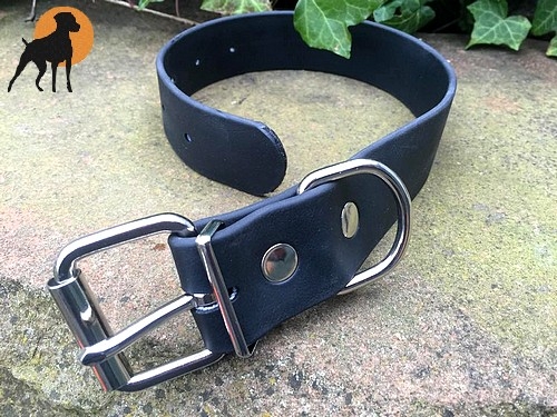 Biothane Beta Halsband XXL Basic, 38mm, Schwarz