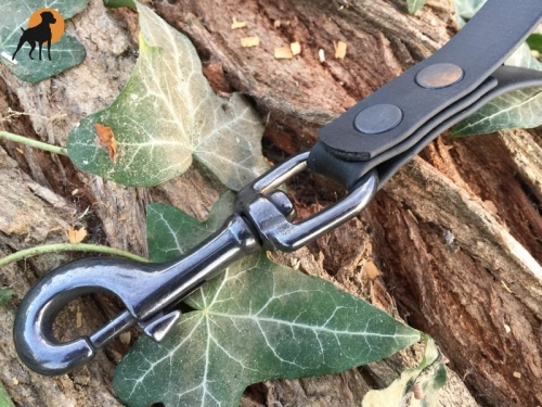 Biothane Beta Kurzführer Ebony 19mm x 25cm mit Handschlaufe