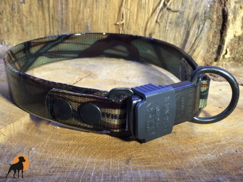 Biothane Camouflage ClicLock Maß-Halsband, 25mm