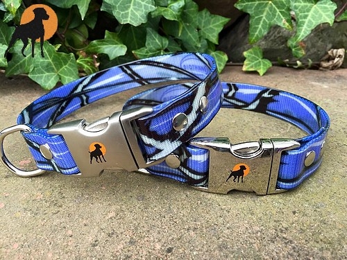 HWP Biothane Camo HB 25mm mit Alu-Verschluß, Sky Blue