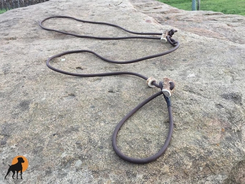 HWP Biothane Flüsterleine Coated Rope mit Kausche und Hornstop, 6mm x 300/350cm