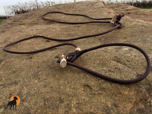 HWP Biothane Flüsterleine Coated Rope mit Kausche und Hornstop, 6mm x 300/350cm