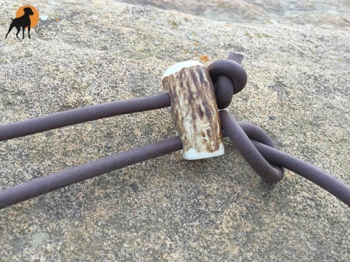 HWP Biothane Flüsterleine Coated Rope mit Kausche und Hornstop, 6mm x 300/350cm