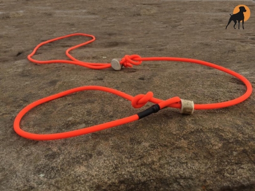 HWP Biothane Flüsterleine Coated Rope mit Kausche, 6mm x 320/350cm, OHNE Stop