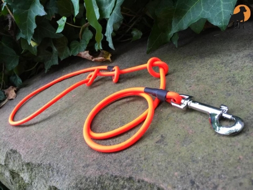 HWP Biothane Coated Rope Moxon Kurzführer 100cm x 6mm, mit Karabiner