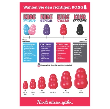 Classic Kong S, 7cm, Rot