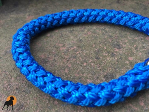 G1 Tauwerk Halsband Basic 15mm mit Zugstop, rund geflochten, Blau
