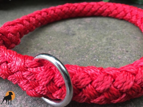 G2 Tauwerk Halsband Basic, rund geflochten, mit Zugstop, Rot