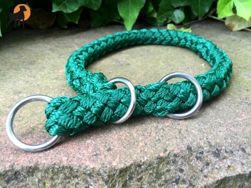 G2 Tauwerk Halsband Basic, rund geflochten, mit Zugstop, Tanne