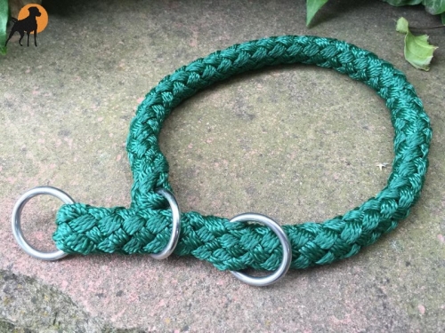 G2 Tauwerk Halsband Basic, rund geflochten, mit Zugstop, Tanne