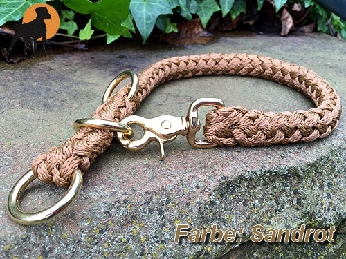 Tauwerk Halsband G2 Snap 12mm, mit Schnellverschluß, Beschläge Messing