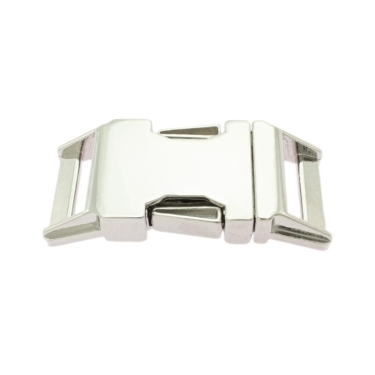 Metall-Steckschnallen für Bänddr bis 25mm, Vernickelt