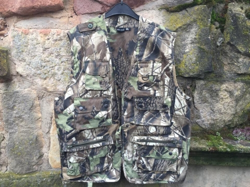 Hundeführerweste mit Rückentasche, Camouflage Hunting